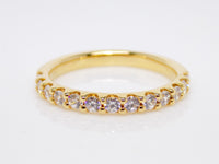 Yellow Gold Round Brilliant Claw Set Diamonds Wedding/Eternity Ring 0.50ct SKU 4501394