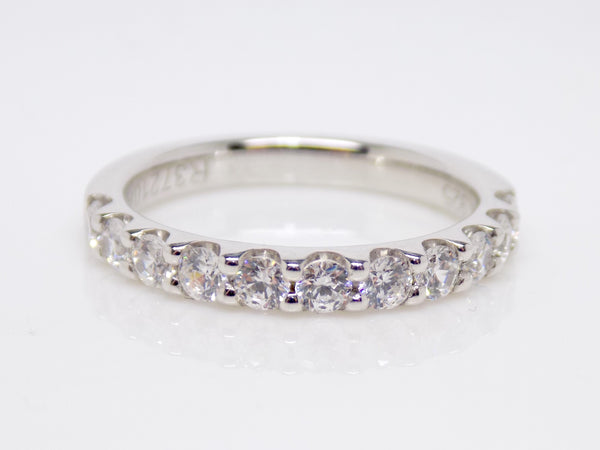 White Gold Round Brilliant Claw Set Diamonds Wedding/Eternity Ring 0.75ct SKU 4501399