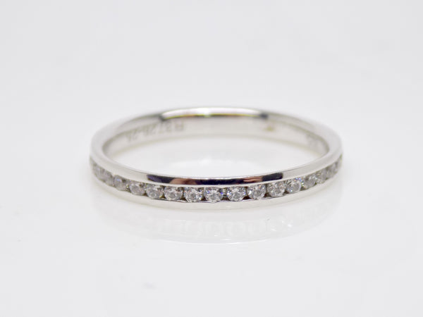 White Gold Round Brilliant Channel Set Diamonds Wedding/Eternity Ring 0.25ct SKU 4501417