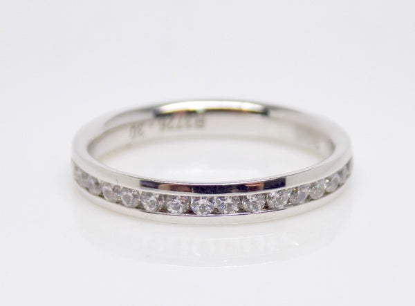 White Gold Round Brilliant Channel Set Diamonds Wedding/Eternity Ring 0.35ct SKU 4501423