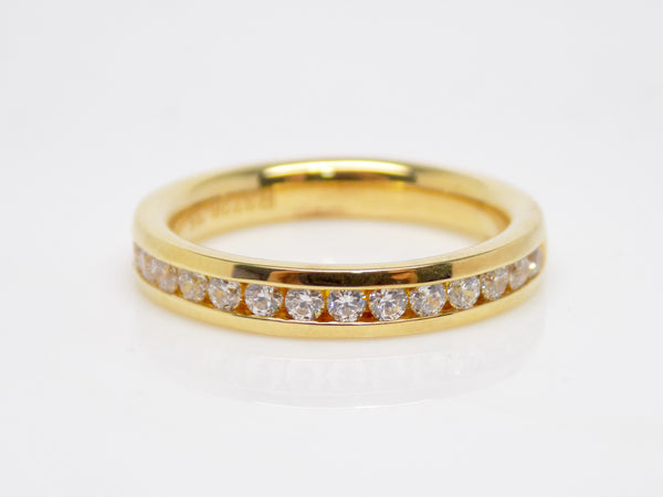 Yellow Gold Round Brilliant Channel Set Diamonds Wedding/Eternity Ring 0.50ct SKU 4501430