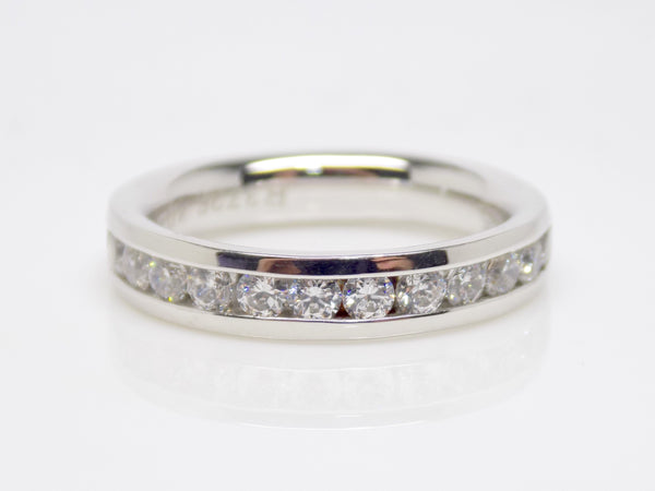 White Gold Round Brilliant Channel Set Diamonds Wedding/Eternity Ring 0.75ct SKU 4501435