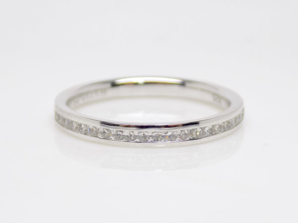 White Gold Princess Cut Channel Set Diamonds Wedding/Eternity Ring 0.40ct SKU 4501453