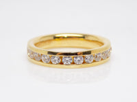 Yellow Gold Full Eternity Round Brilliant Channel Set Diamonds Wedding/Eternity Ring 1.30ct SKU 4501508