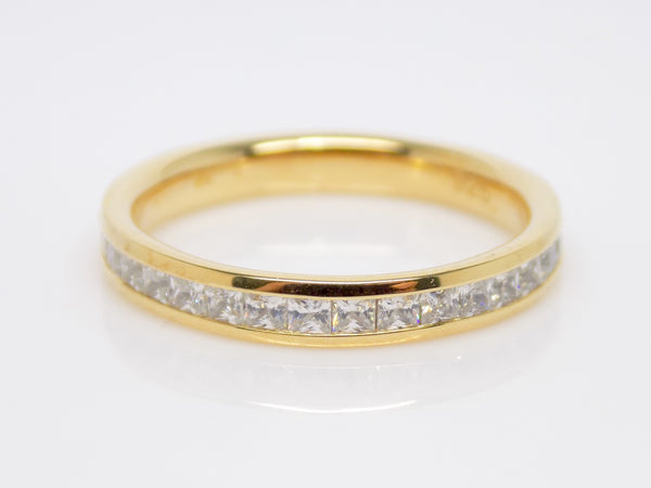 Yellow Gold Full Eternity Princess Cut Channel Set Diamonds Wedding/Eternity Ring 1.00ct SKU 4501532
