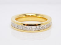 Yellow Gold Full Eternity Princess Cut Channel Set Diamonds Wedding/Eternity Ring 2.80ct SKU 4501550