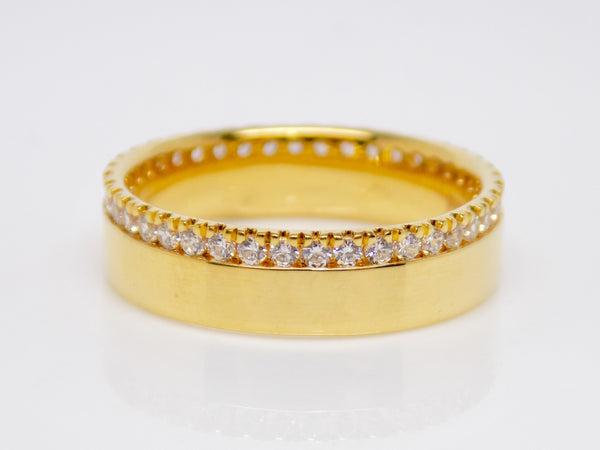 Yellow Gold Full Eternity Round Brilliant Claw Set Diamonds Wedding/Eternity Ring 0.50ct SKU 4501556