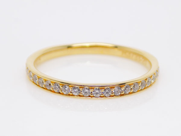 Yellow Gold Claw Set Round Brilliant Diamonds Channel Edge Wedding/Eternity Ring 0.15ct SKU 4501562