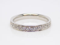 White Gold Claw Set Round Brilliant Diamonds Channel Edge Wedding/Eternity Ring 0.35ct SKU 4501573