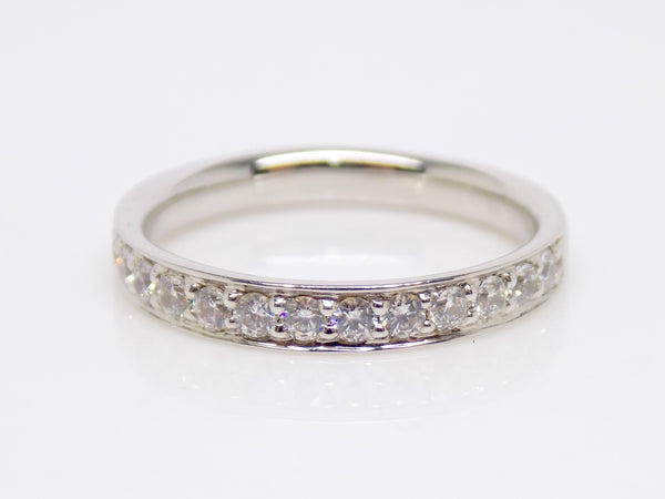 White Gold Claw Set Round Brilliant Diamonds Channel Edge Wedding/Eternity Ring 0.35ct SKU 4501573