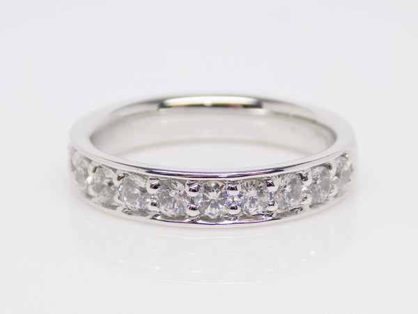 Claw Set Round Brilliant Diamonds Channel Edge Wedding/Eternity Ring 0.70ct SKU 4501589