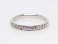 White Gold Claw Set Round Brilliant Diamonds Milgrain Edge Wedding/Eternity Ring 0.25ct SKU 4501603