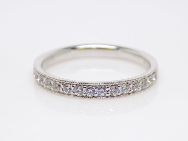 Claw Set Round Brilliant Diamonds Milgrain Edge Wedding/Eternity Ring 0.25ct SKU 4501607